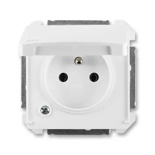 zásuvka IP44 s plným víčkem SWING 5518G-A02989 B jasně bílá